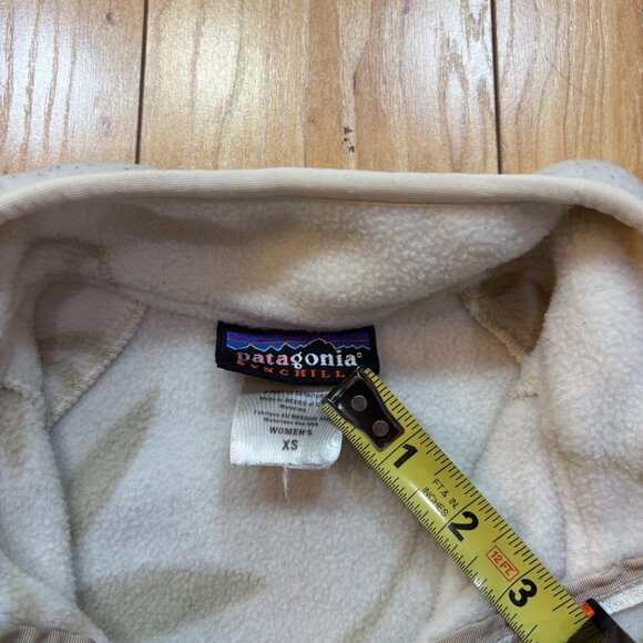 Patagonia Synchilla 1/4 Zip Fleece Pullover Jacket White Floral Women's Size XS - Picture 6 of 6